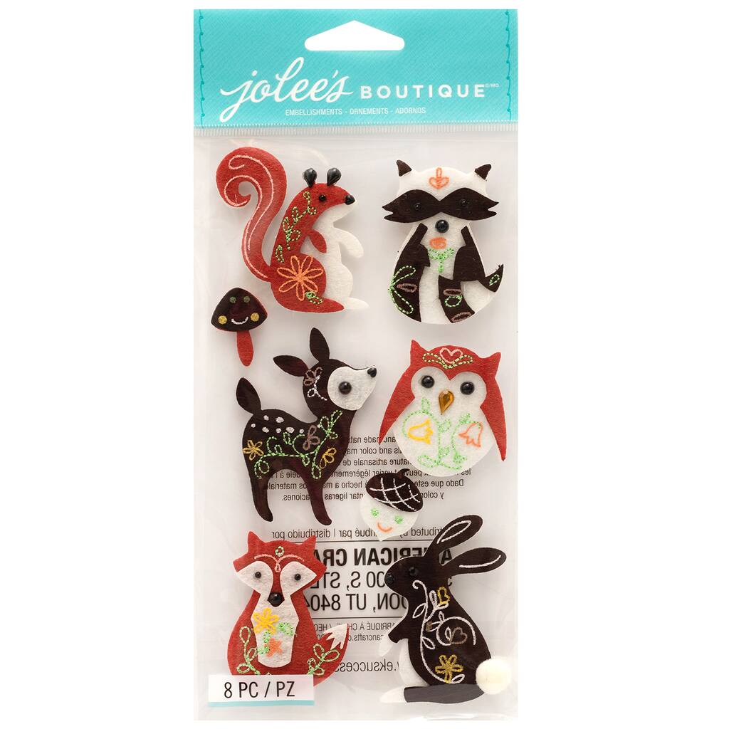 Holiday Xmas Woodland Foil Animal Stickers Papercraft Planner Supply DIY Crafts